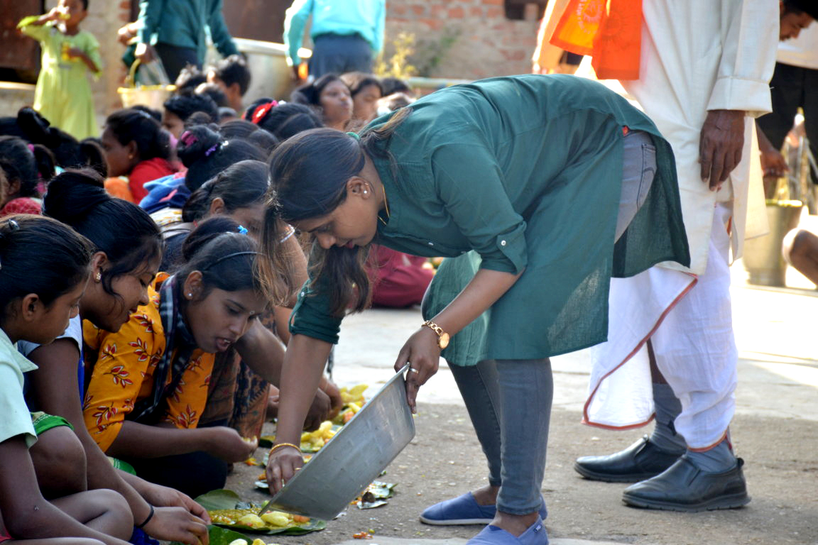 Food Distribution program organized by Lord Gautam buddha trust, Kokar 